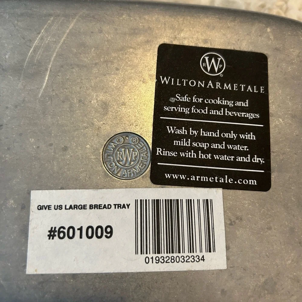 50%offW❤️ Wilton Armetale Pewter Tray GIVE US THIS DAY OUR DAILY BREAD p03